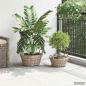 Preview: Blumentopfkorb GENDT 2 stk. Natürliches Grau Kubu Rattan