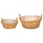 Preview: Blumentopfkorb mit Speicher GENDT 2 stk. Naturbraun Kubu Rattan