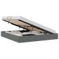 Preview: Aufbewahrungsbett mit Speicher Dunkelgrau 193 x 203 cm Stoff