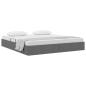 Preview: Aufbewahrungsbett mit Speicher Dunkelgrau 193 x 203 cm Stoff