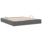 Preview: Aufbewahrungsbett mit Speicher Dunkelgrau 193 x 203 cm Stoff