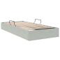 Preview: Aufbewahrungsbett mit Speicher Hellgrau 100 x 203 cm Samt