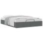 Preview: Ottoman Bettgestell Dunkelgrau 152 x 203 cm Stoff
