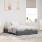 Preview: Ottoman Bettgestell Dunkelgrau 152 x 203 cm Stoff