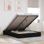 Preview: ARDEBO.de - Ottoman Bettgestell Schwarz 152 x 203 cm Stoff
