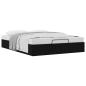 Preview: Ottoman Bettgestell Schwarz 152 x 203 cm Stoff