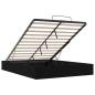 Preview: Ottoman Bettgestell Schwarz 152 x 203 cm Stoff