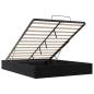 Preview: Ottoman Bettgestell Schwarz 152 x 203 cm Samt