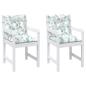 Preview: Outdoor-Kissen 2 stk. Stoff Feines Blattmuster 100 x 50 x 7 cm