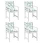 Preview: Outdoor-Kissen 4 stk. Feines Blattmuster 100 x 50 x 7 cm