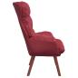 Preview: Sessel Weinrot 69 x 74 x 93 cm Kunstleder