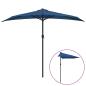 Preview: Balkon-Sonnenschirm Alu-Mast Blau 270x144x222cm Halbrund
