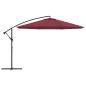 Preview: Ampelschirm mit Aluminium-Mast 350 cm Bordeauxrot