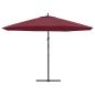 Preview: Ampelschirm mit Aluminium-Mast 350 cm Bordeauxrot