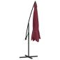 Preview: Ampelschirm mit Aluminium-Mast 350 cm Bordeauxrot