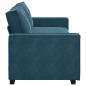 Preview: 3-Sitzer-Sofa Blau 220x78x84 cm Samt