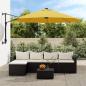 Preview: ARDEBO.de - Wand-Sonnenschirm mit LEDs Gelb 290 cm