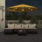 Preview: Wand-Sonnenschirm mit LEDs Gelb 290 cm