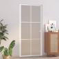 Preview: ARDEBO.de - Innentür 93x201,5 cm Weiß Mattglas und Aluminium
