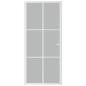 Preview: Innentür 93x201,5 cm Weiß Mattglas und Aluminium