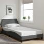 Preview: ARDEBO.de - Bettgestell "Dover" Dunkelgrau 100x203 cm Stoff
