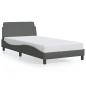 Preview: Bettgestell "Dover" Dunkelgrau 100x203 cm Stoff