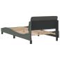 Preview: Bettgestell "Dover" Dunkelgrau 100x203 cm Stoff