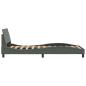 Preview: Bettgestell "Dover" Dunkelgrau 100x203 cm Stoff