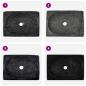Preview: Waschbecken Schwarz 50x35x10 cm Marmor