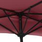 Preview: Balkon-Sonnenschirm Alu-Mast Bordeauxrot 270x144x222cm Halbrund