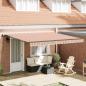 Preview: ARDEBO.de - Ausziehbare Markise Mehrfarbig 400 x 350 cm Stoff und Aluminium