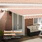 Preview: Ausziehbare Markise Mehrfarbig 500 x 350 cm Stoff und Aluminium