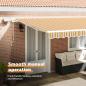 Preview: Ausziehbare Markise Mehrfarbig 500 x 350 cm Stoff und Aluminium