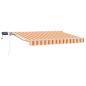 Preview: Manueller Markisenrahmen mit LEDs Gelb und Orange 2,5 x 2 m