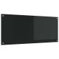 Preview: ARDEBO.de - Küchenrückwand Schwarz 120 x 50 cm Gehärtetes Glas