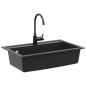 Preview: Waschbecken Granit 795 x 505 mm Schwarz