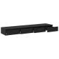 Preview: Bettschubladen Schwarz Eichen-Optik 160 x 36,5 x 16,5 cm