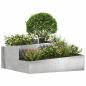 Preview: Garten-Pflanzgefäß Silber 100 x 100 x 50 cm Edelstahl