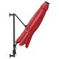 Preview: Wand-Sonnenschirm mit LEDs Knallrot 290 cm