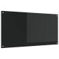 Preview: ARDEBO.de - Küchenrückwand Schwarz 120 x 60 cm Gehärtetes Glas