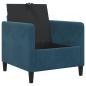 Preview: Sofa mit Stauraum Blau 72 x 78 x 87 cm Polyester