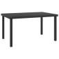 Preview: ARDEBO.de - Gartentisch Schwarz 140x90x74 cm Aluminium und WPC