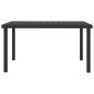 Preview: Gartentisch Schwarz 140x90x74 cm Aluminium und WPC