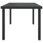 Preview: Gartentisch Schwarz 140x90x74 cm Aluminium und WPC