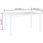 Preview: Gartentisch Schwarz 140x90x74 cm Aluminium und WPC