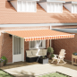 Preview: Ausziehbare Markise Gelb und Orange 450 x 350 x 165 cm