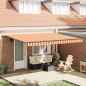 Preview: Ausziehbare Markise Gelb und Orange 450 x 350 cm