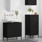Preview: Badezimmermöbel-Set 2 stk. Schwarz 39,5 x 36 x 88 cm