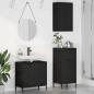 Preview: ARDEBO.de - Badezimmermöbel-Set 3 stk. Schwarz 39,5 x 36 x 88 cm