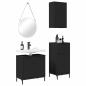 Preview: Badezimmermöbel-Set 3 stk. Schwarz 39,5 x 36 x 88 cm